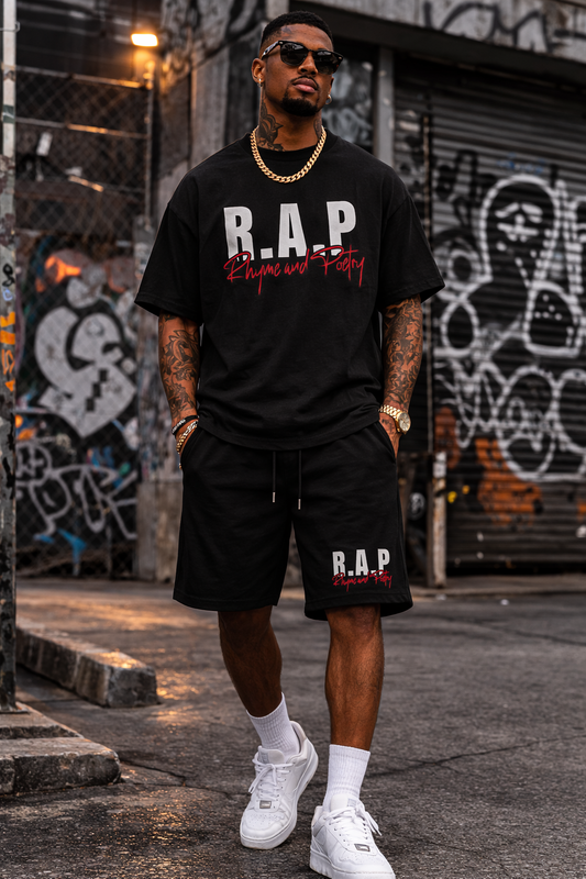 R.A.P Rhyme & Poetry - Oversize Tee & Shorts Combo