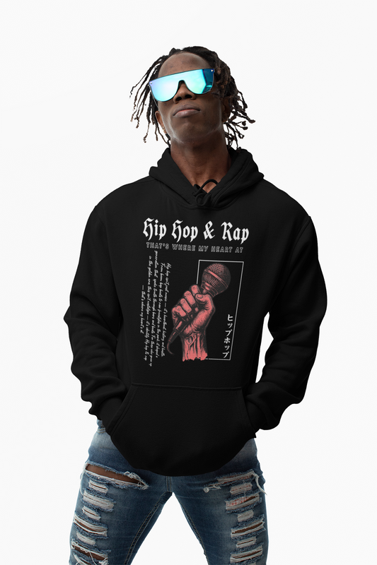 Hip Hop & Rap That's Where My Hearts At -  - Organic Heavyweight Hoodie