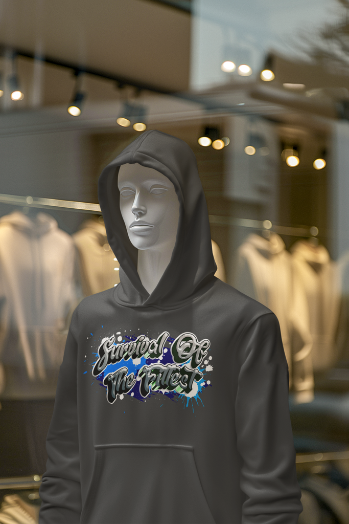 Survival Of The Fittest Heavy Weight Unisex Hip Hop Hoodie