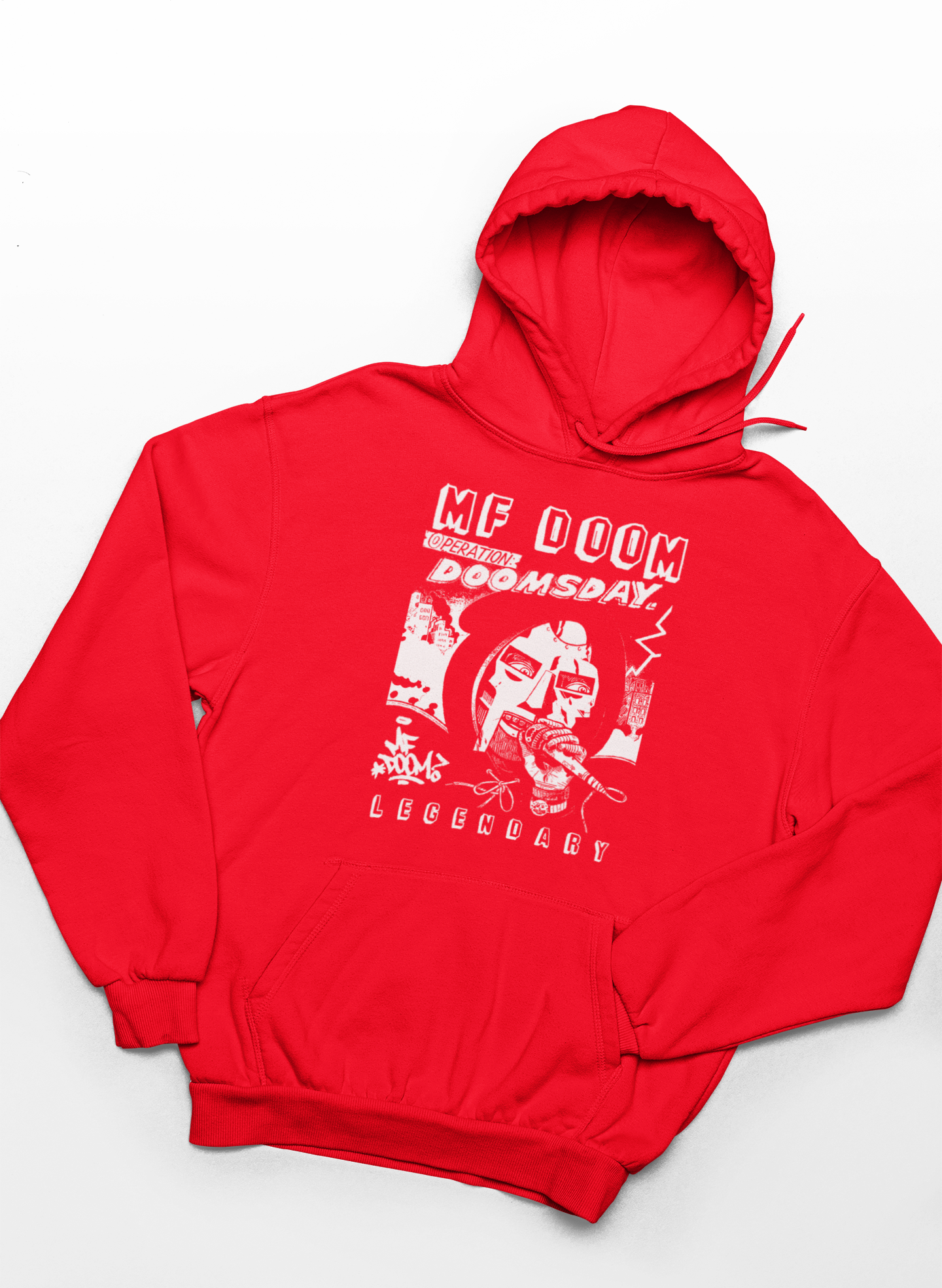 MF Doom Doomsday  Hoodie - Black/Red/Royal Navy