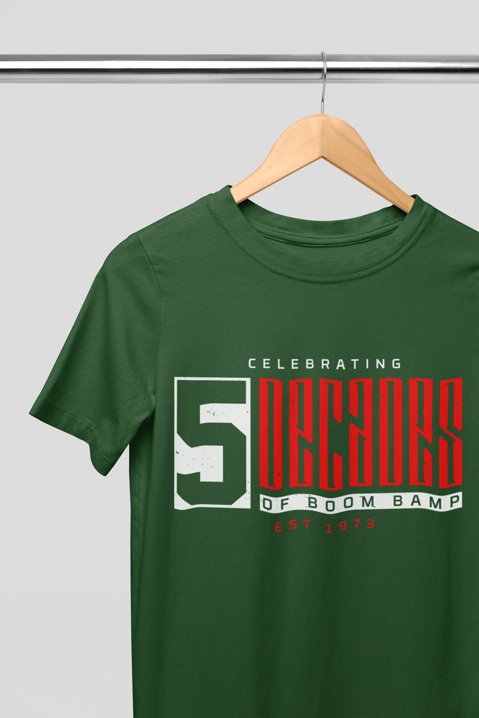 5 Decades Of Boom Bap T-Shirt 5 Colors #hiphop50th