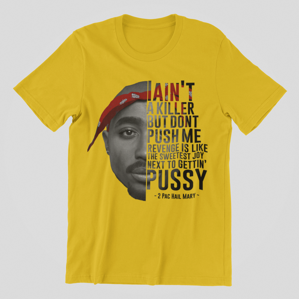 2 Pac Hip Hop T-Shirt - Hail Mary Lyrics - 5 Colours