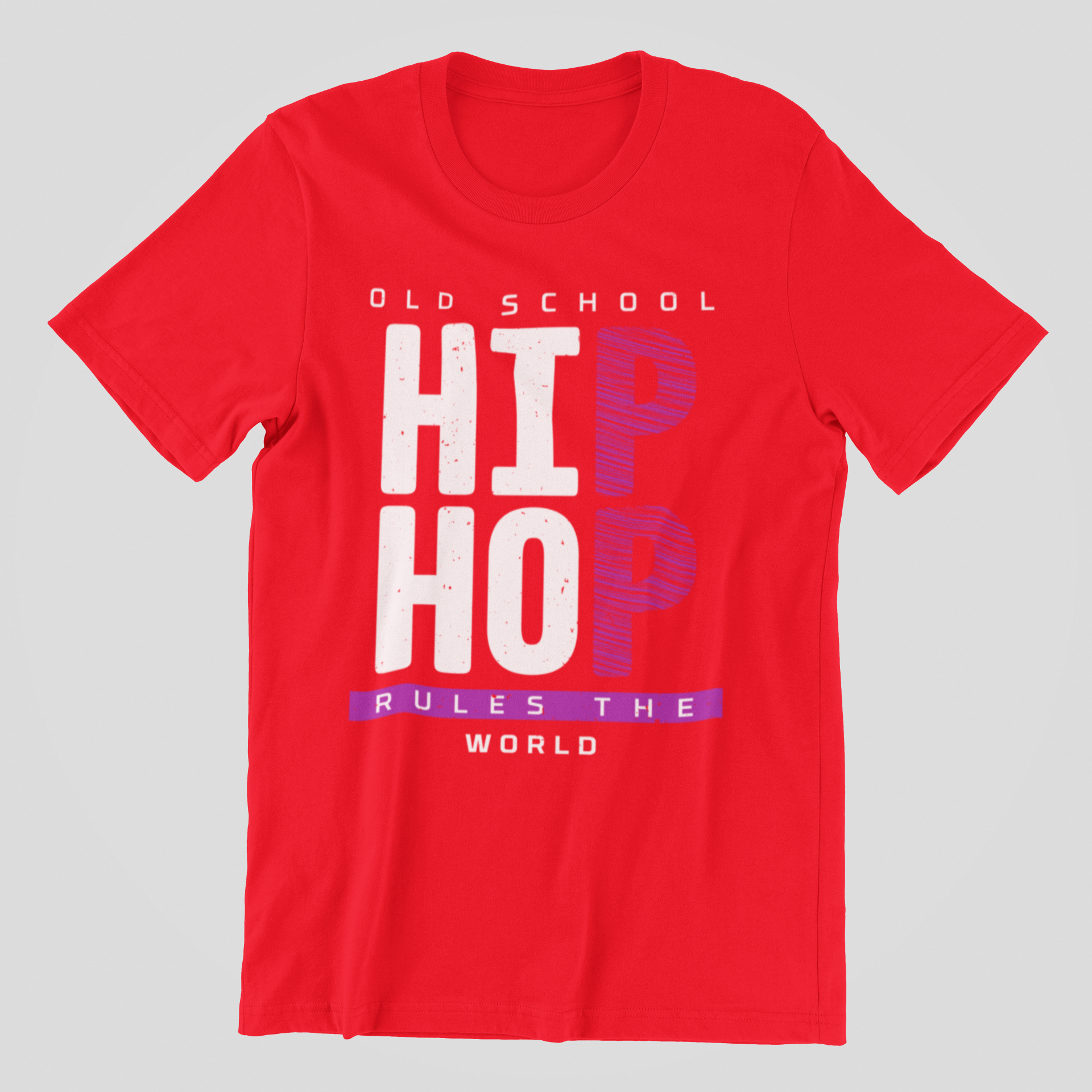Old School Hip Hop Rules The World - T-Shirt - 5 Colours #HH50th