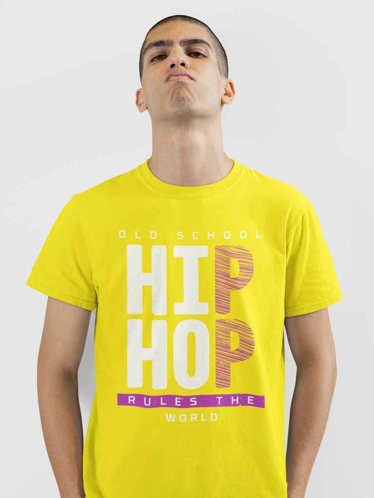 Old School Hip Hop Rules The World - T-Shirt - 5 Colours #HH50th