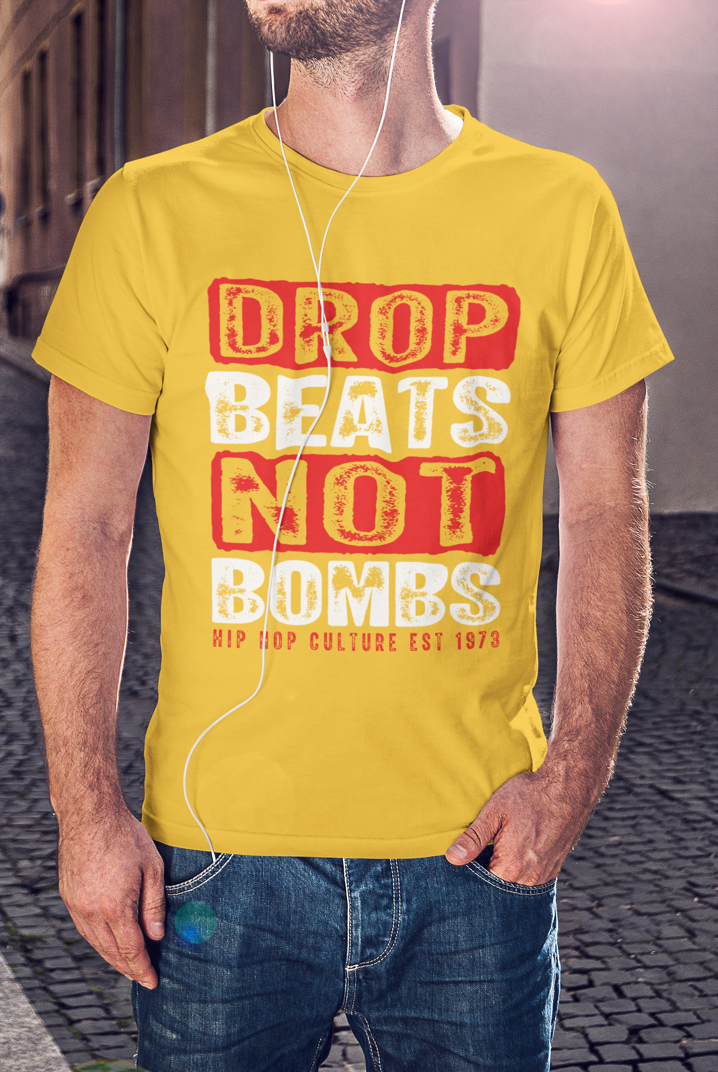 Drop Beats Not Bombs T-Shirt 5 Colours #hiphop50th