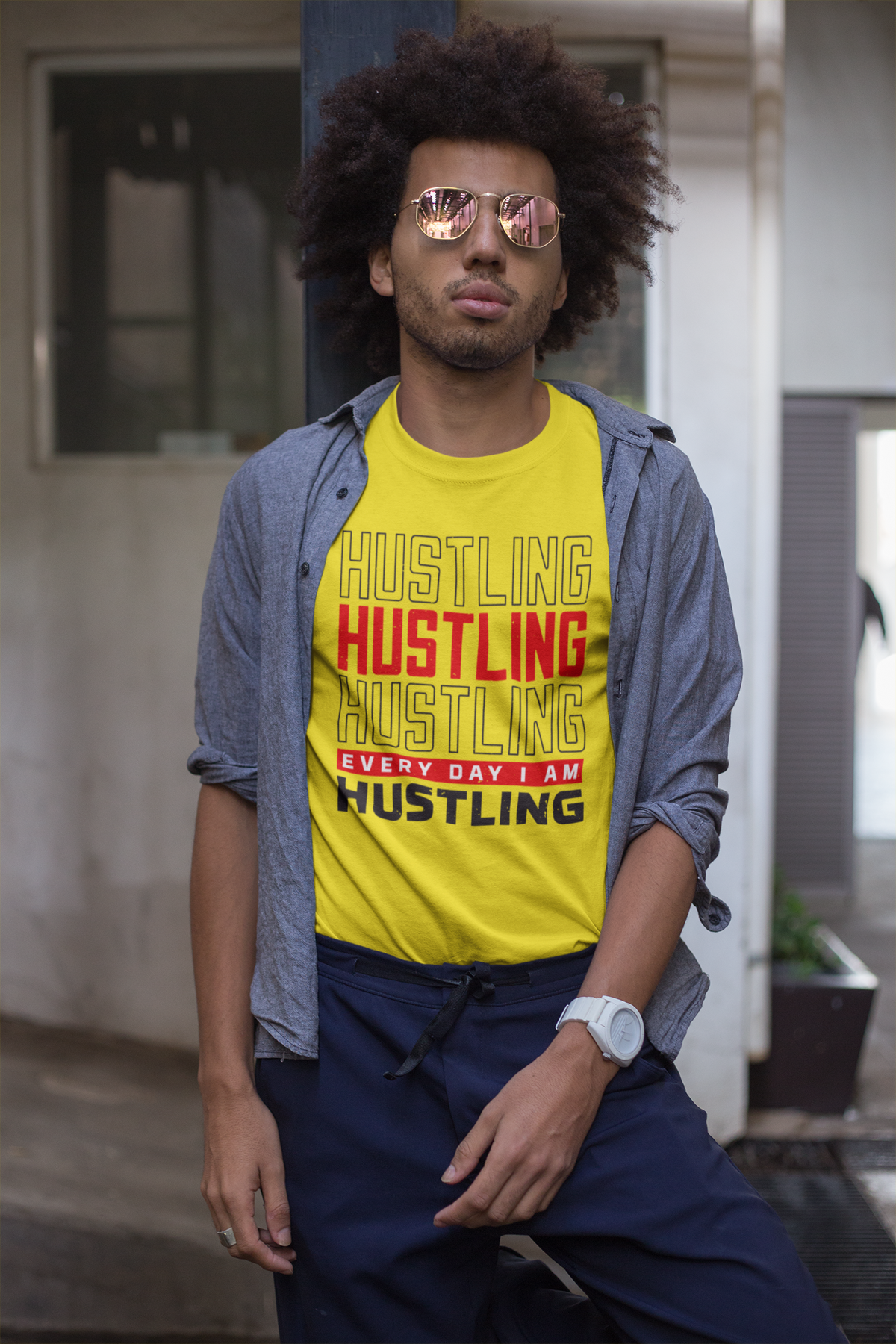 Every Day I'm Hustling - T-Shirt - 5 Colours - #HipHop50th