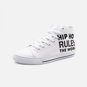Hip Hop Rules The World Hip Hop Clothing Unisex High Top