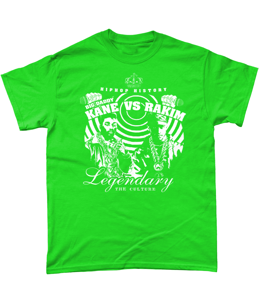 Big Daddy Kane V Rakim - Hip Hop Battle T-Shirt - Black/White/Gold/Irish Green - One Stop Hip Hop UK