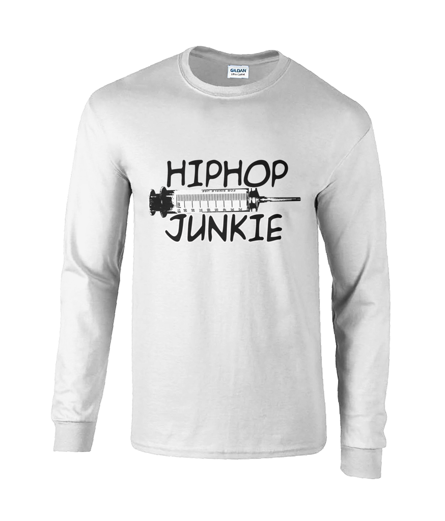 Hip Hop Junkie - Long Sleeve Tee - Light Blue/White/Irish Green - One Stop Hip Hop UK