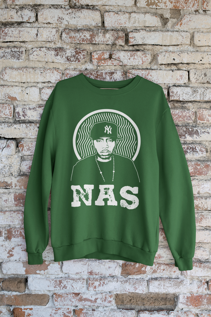 Nas Hip Hop Sweatshirt FREE SHIPPING Iconic Range Rapper Merch Streetwear Online Store - One Stop Hip Hop UK