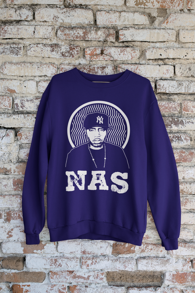 Nas Hip Hop Sweatshirt FREE SHIPPING Iconic Range Rapper Merch Streetwear Online Store - One Stop Hip Hop UK
