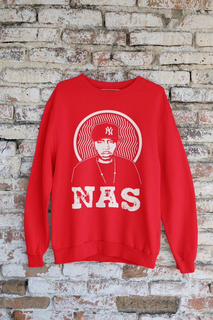 Nas Hip Hop Sweatshirt FREE SHIPPING Iconic Range Rapper Merch Streetwear Online Store - One Stop Hip Hop UK