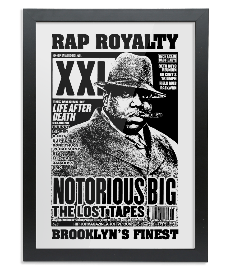 Notorious Big XXL - Black Frame - Wall Art - One Stop Hip Hop UK