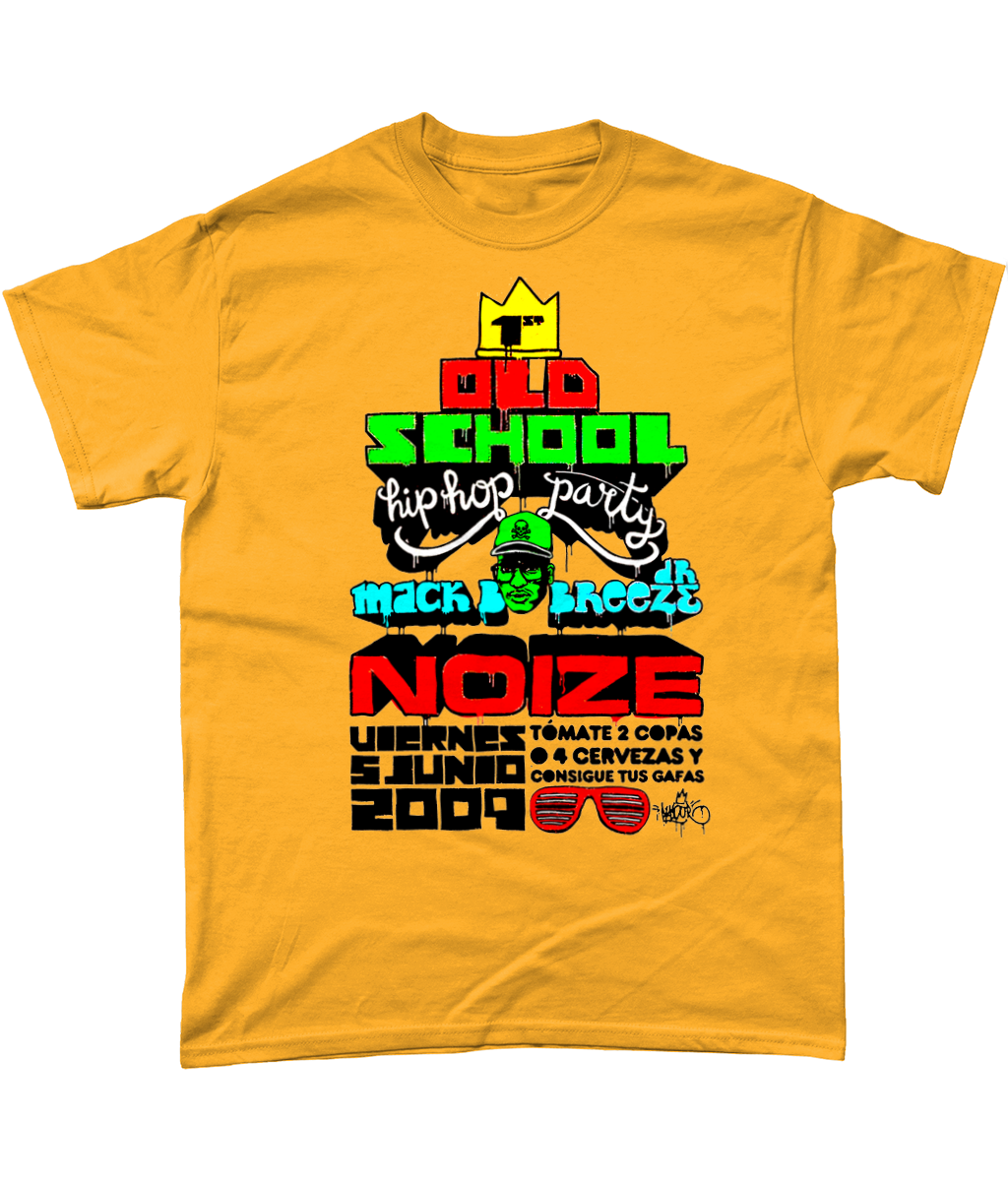 Old School Party - T Shirt - White/Lime/Grey/Gold - #PHC - One Stop Hip Hop UK