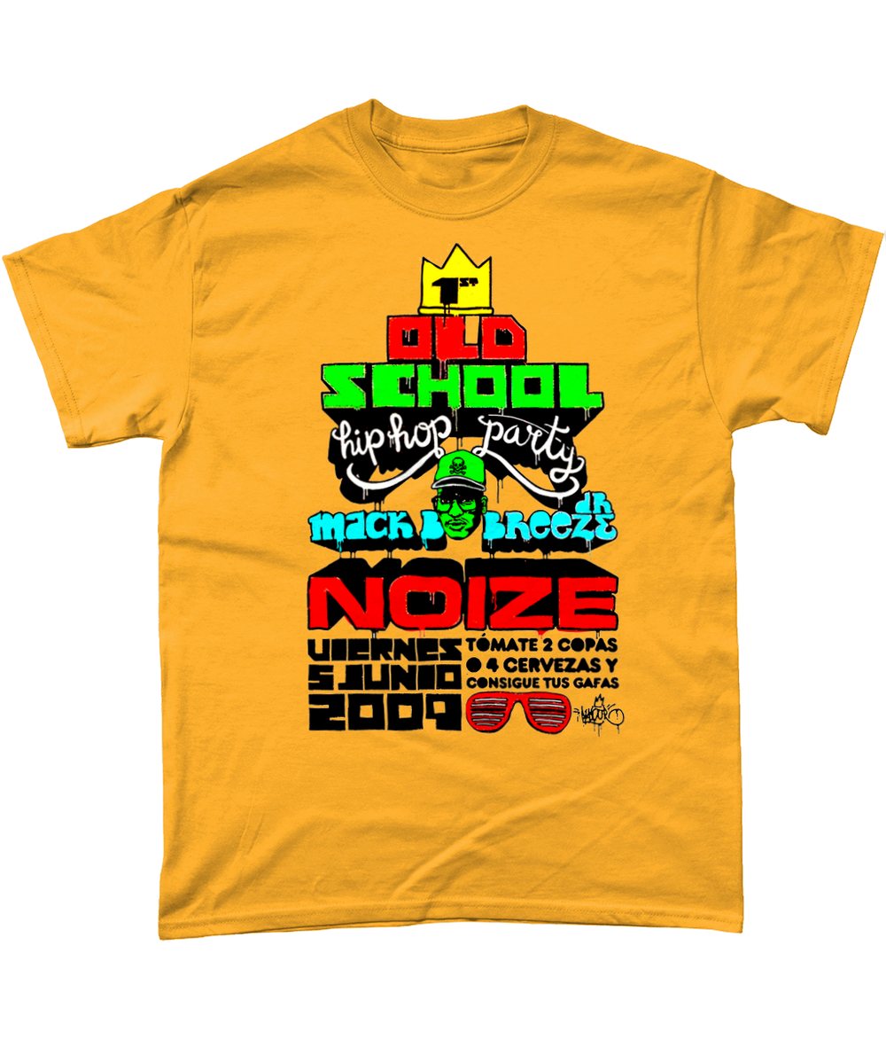 Old School Party - T Shirt - White/Lime/Grey/Gold - #PHC - One Stop Hip Hop UK