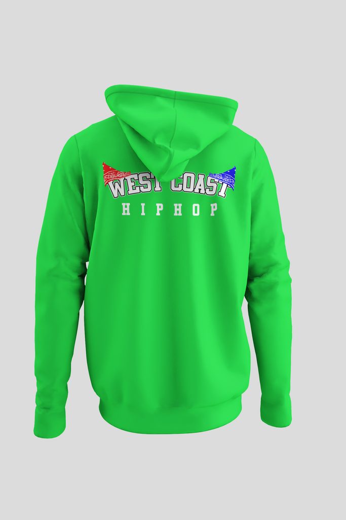 West Coast Hip Hop - Hoodie - Black/Green - One Stop Hip Hop UK
