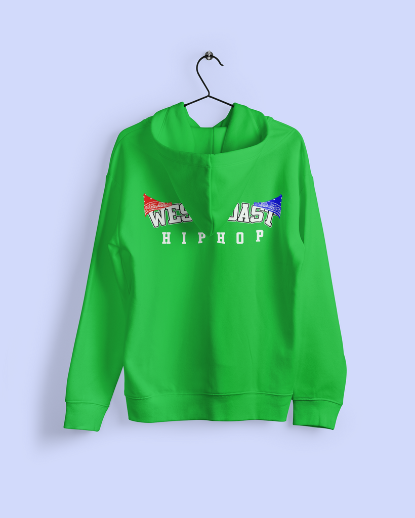 West Coast Hip Hop - Hoodie - Black/Green - One Stop Hip Hop UK