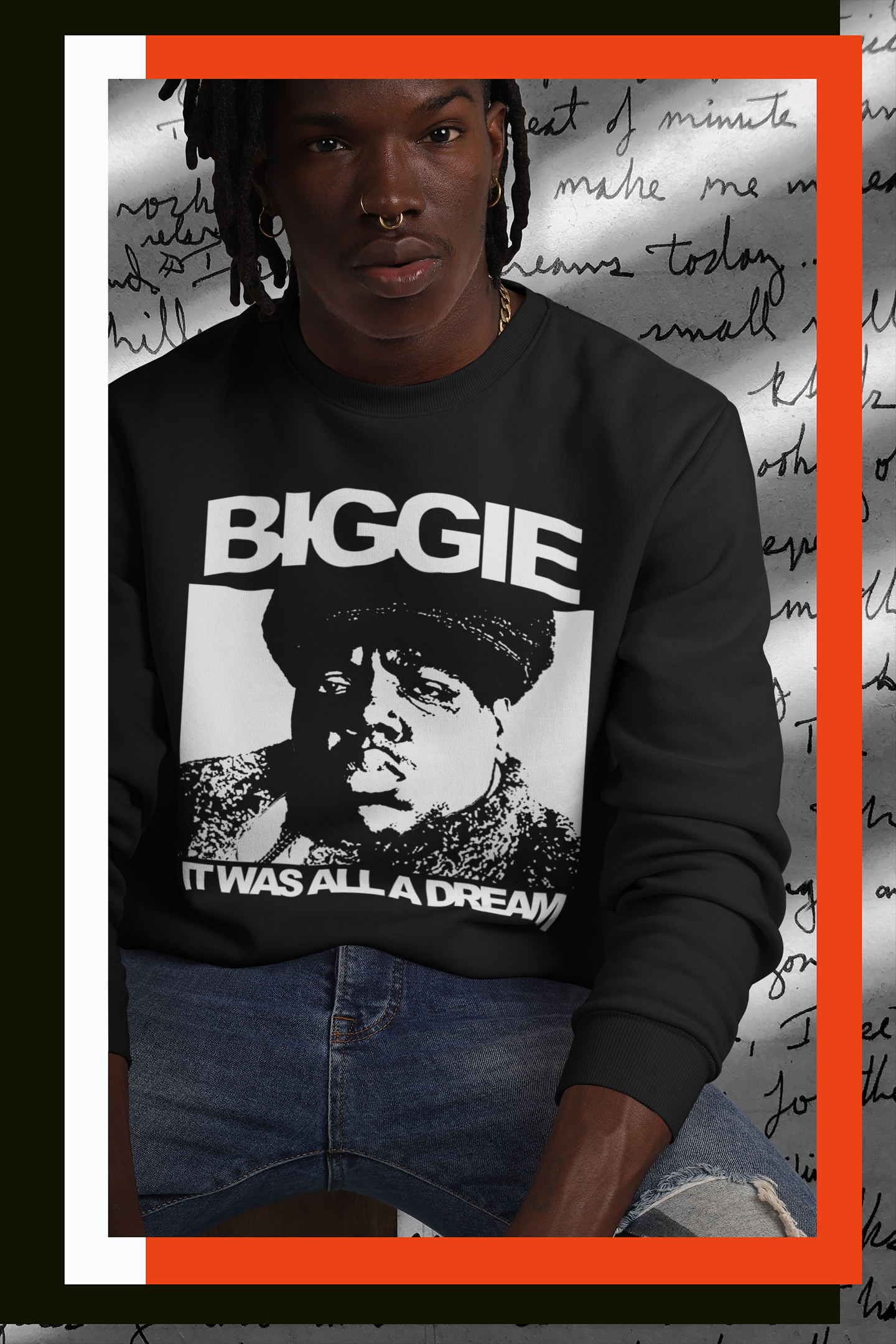 ミュージシャン STILLAS THE NOTORIOUS B.I.G. CREWNECK STILLAS THE NOTORIOUS B.I.G. CREWNECK L