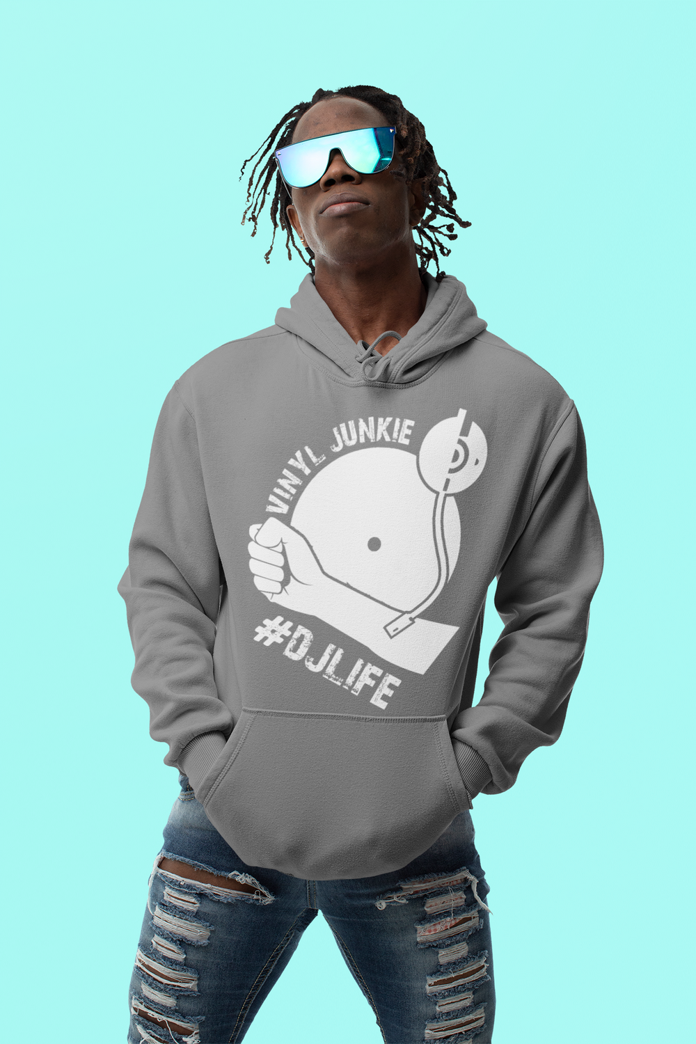 Vinyl Junkie - Urban Streetwear 5 Colors - Long Sleeve Shirt FREE SHIPPING - Online Store - One Stop Hip Hop UK