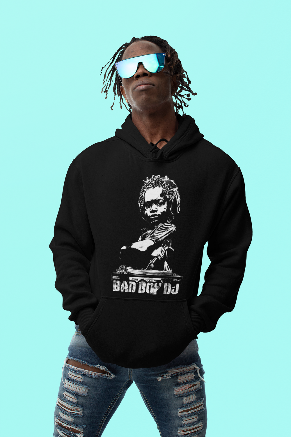 Bad Boy DJ hoodie - Long Sleeve 5 Colors - Urban Streetwear FREE SHIPPING - Online Store - One Stop Hip Hop UK