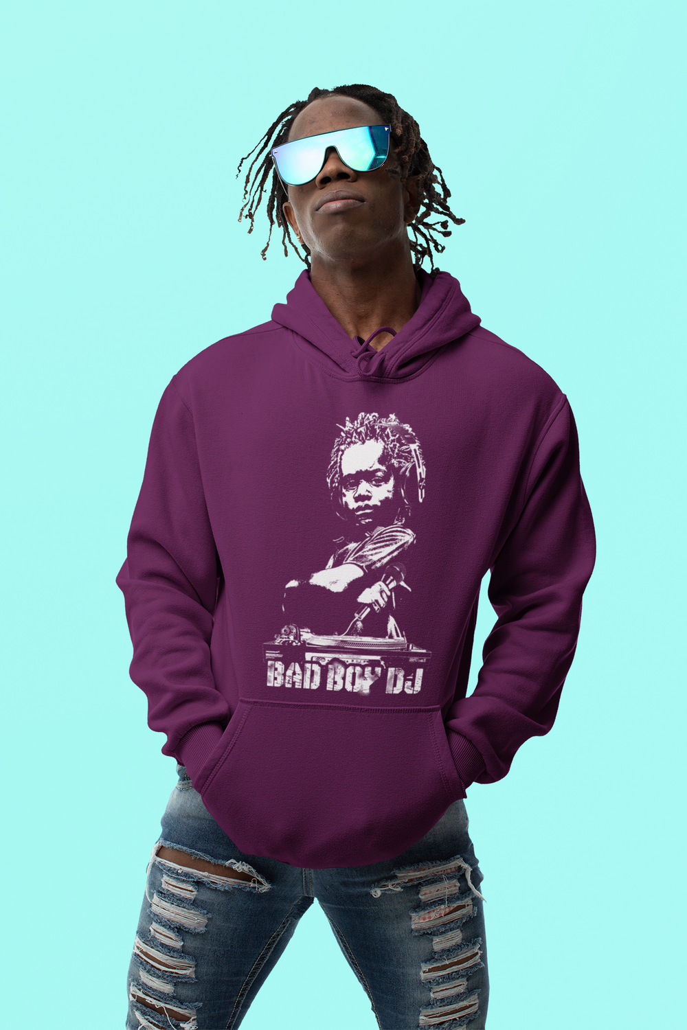 Bad Boy DJ hoodie - Long Sleeve 5 Colors - Urban Streetwear FREE SHIPPING - Online Store - One Stop Hip Hop UK