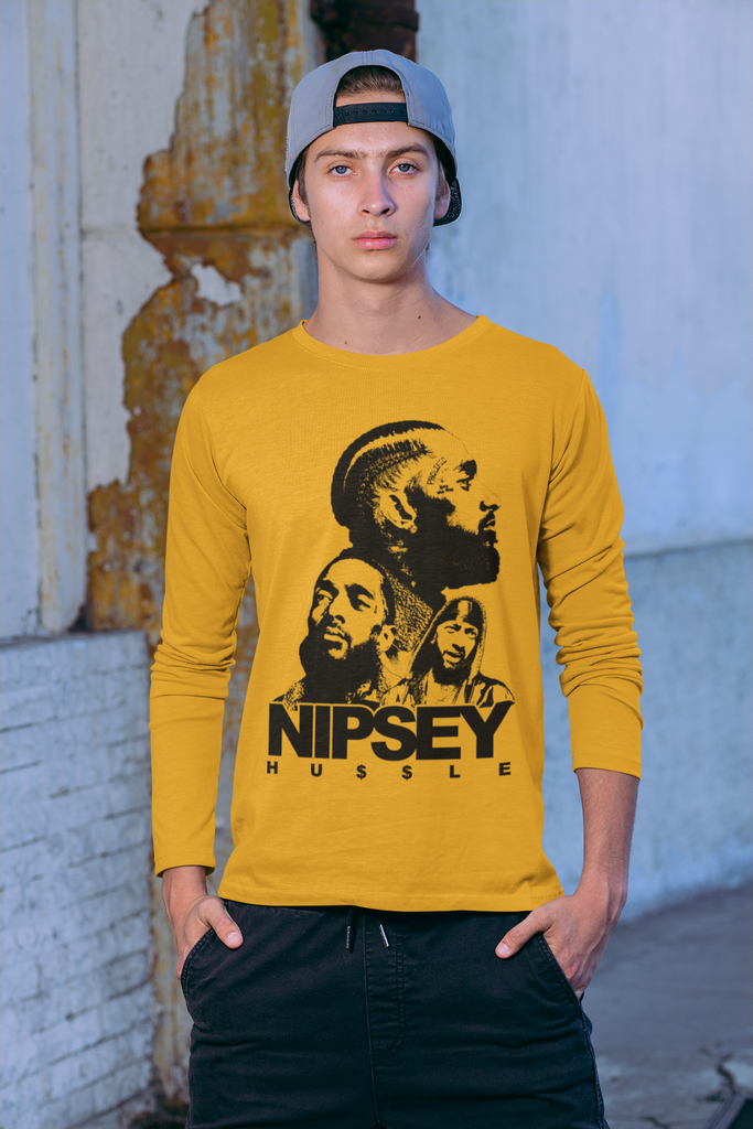 Nipsey Hussle Long Sleeve Tee - 5 Colors Hip Hop Clothing - FREE SHIPPING - Online Shop - One Stop Hip Hop UK