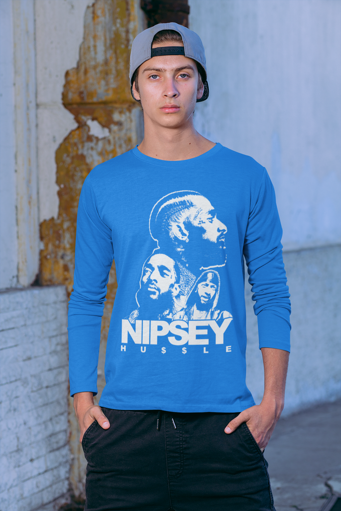 Nipsey Hussle Long Sleeve Tee - 5 Colors Hip Hop Clothing - FREE SHIPPING - Online Shop - One Stop Hip Hop UK