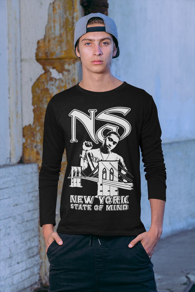 Nas Hip Hop Long Sleeve Tee - 5 Colors New Streetwear - FREE SHIPPING - Online Store - One Stop Hip Hop UK