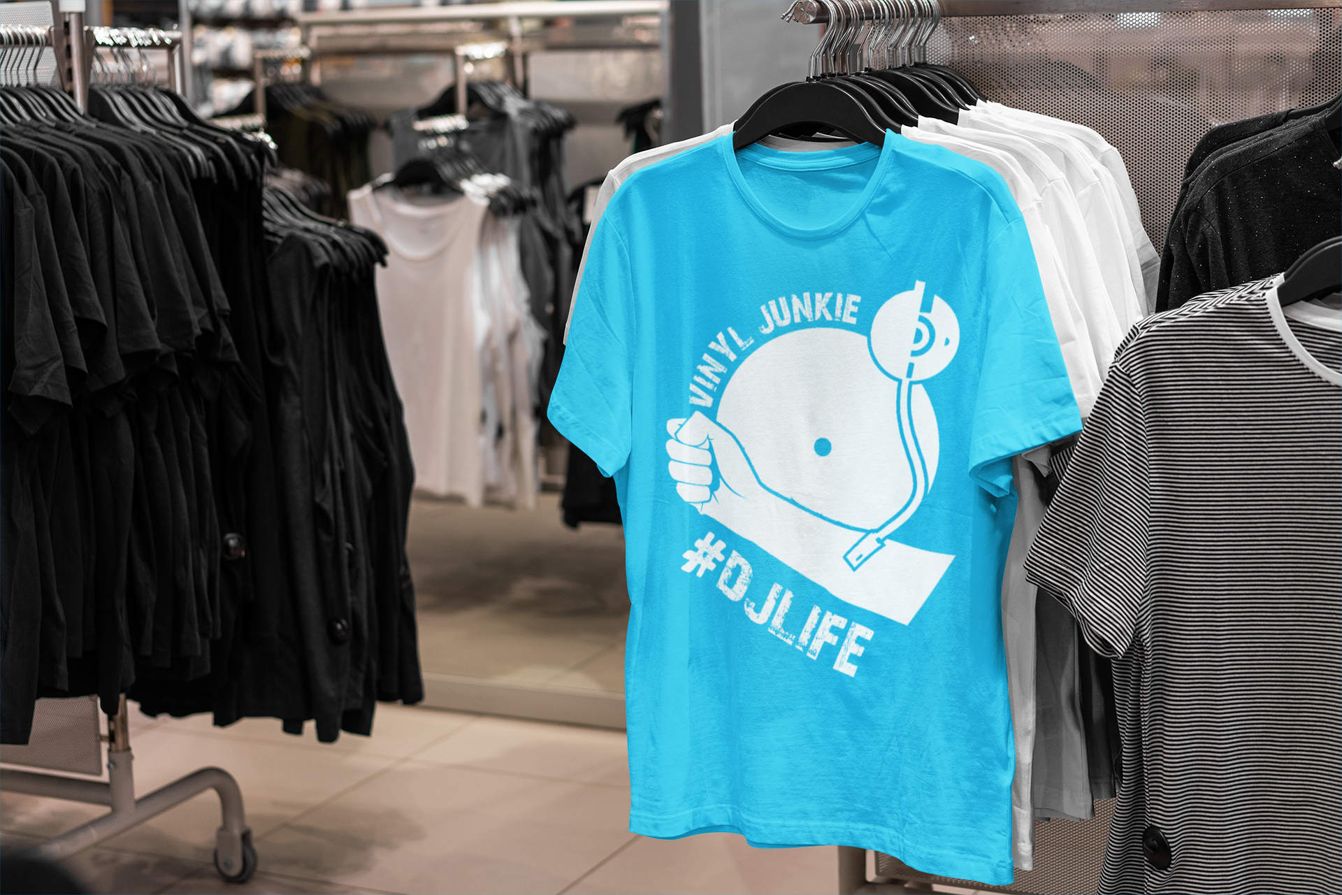 Vinyl Junkie T Shirt Short Sleeve Shirt 5 Colors Urban