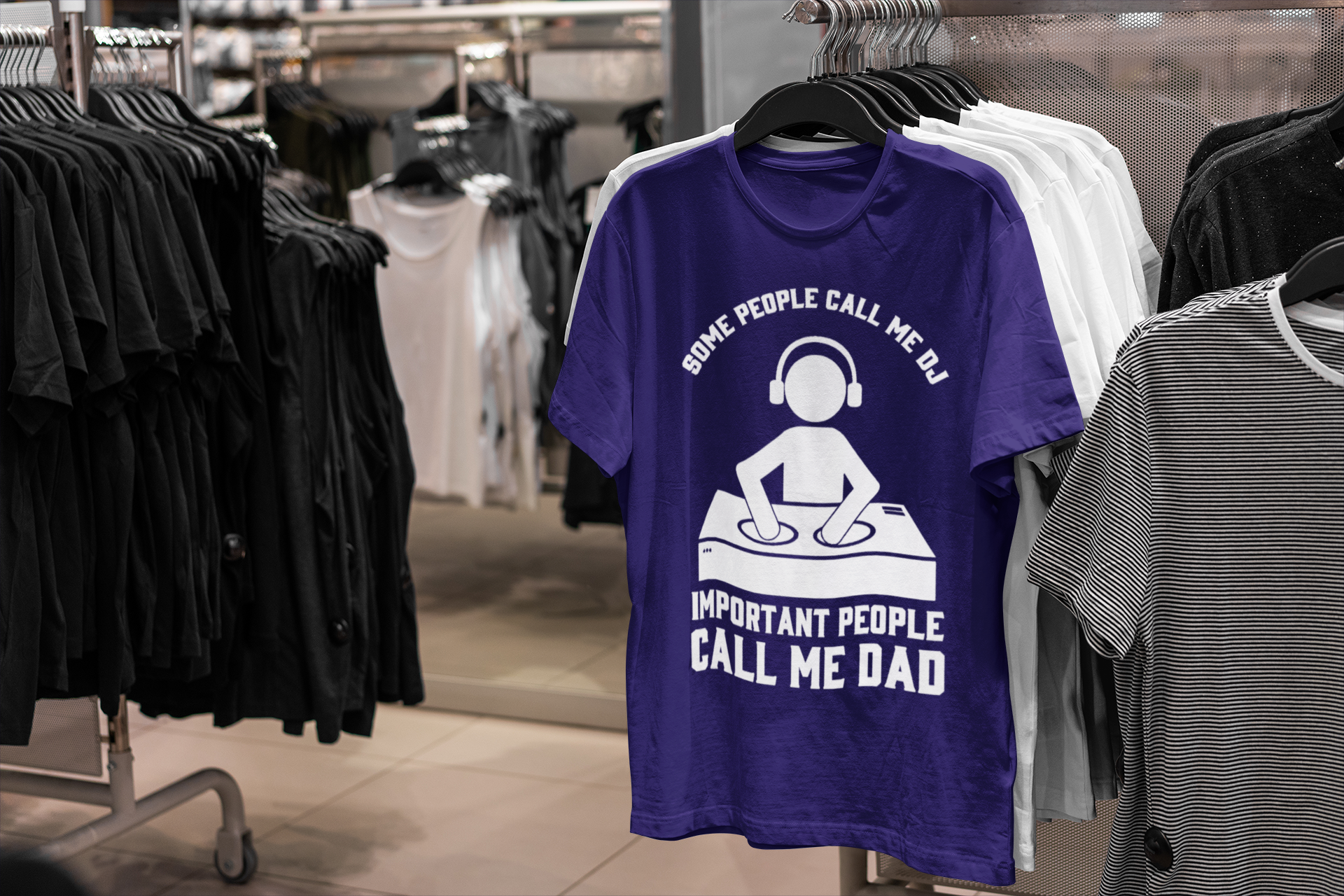 DJ Dad T-Shirt - Short Sleeve Shirt 5 Colors - Urban Streetwear - Online Shop - One Stop Hip Hop UK