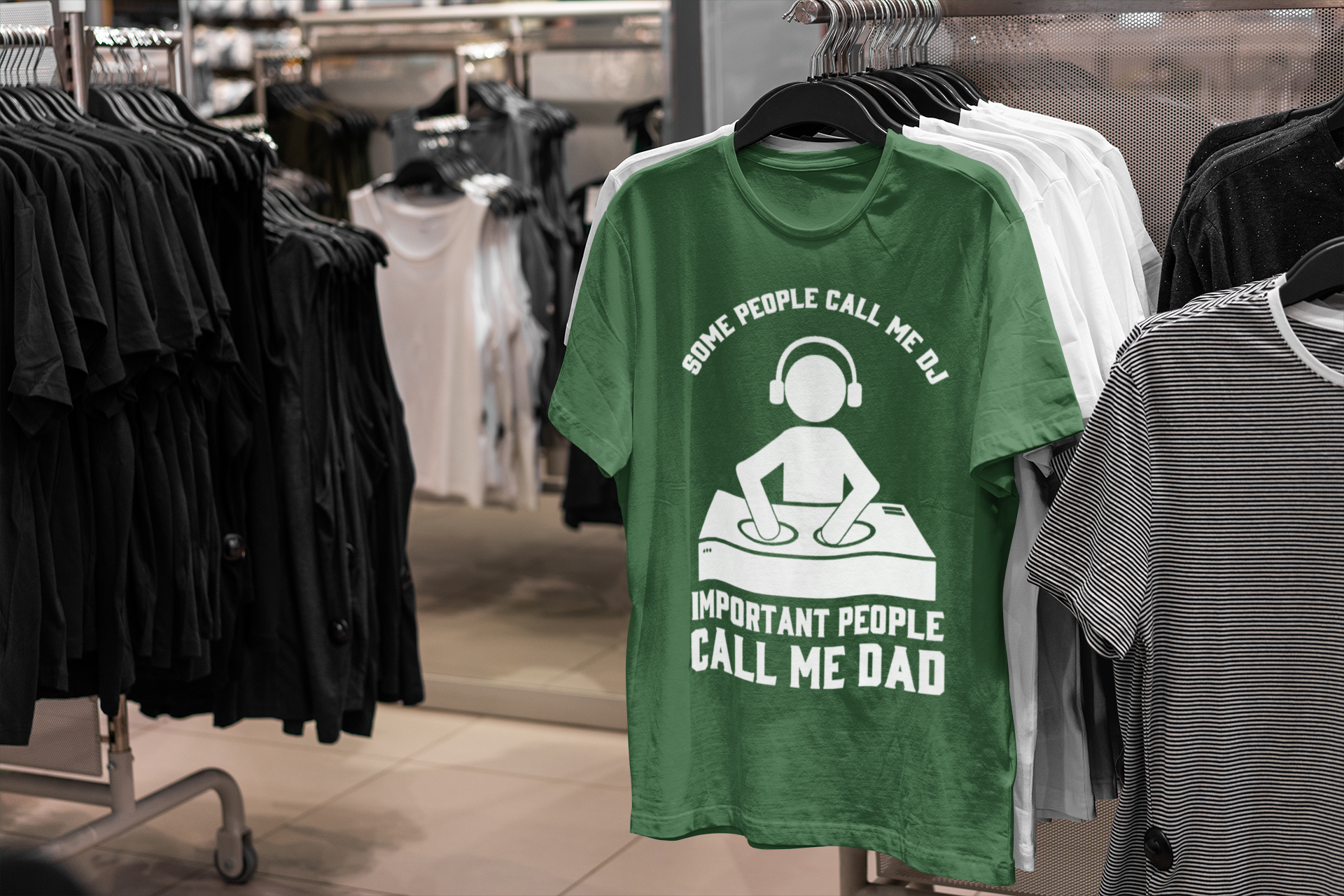 DJ Dad T-Shirt - Short Sleeve Shirt 5 Colors - Urban Streetwear - Online Shop - One Stop Hip Hop UK