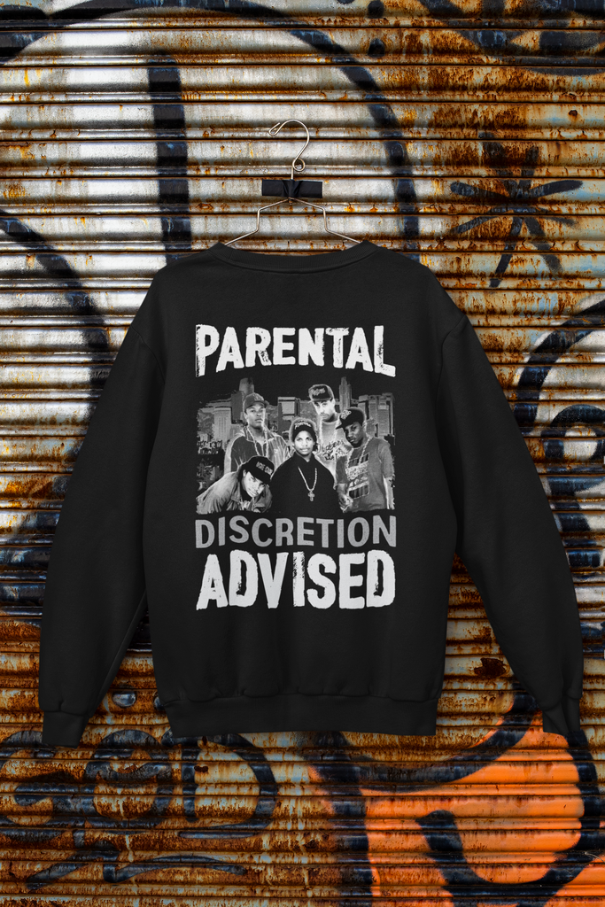 NWA Parental Discretion Advised - Old School Hip Hop Sweatshirt  5 Colors - Eazy E Online Shop - One Stop Hip Hop UK