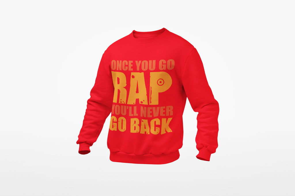 Once You Go Rap - Sweatshirt - Oxford Blue/Black/Fire Red - One Stop Hip Hop UK