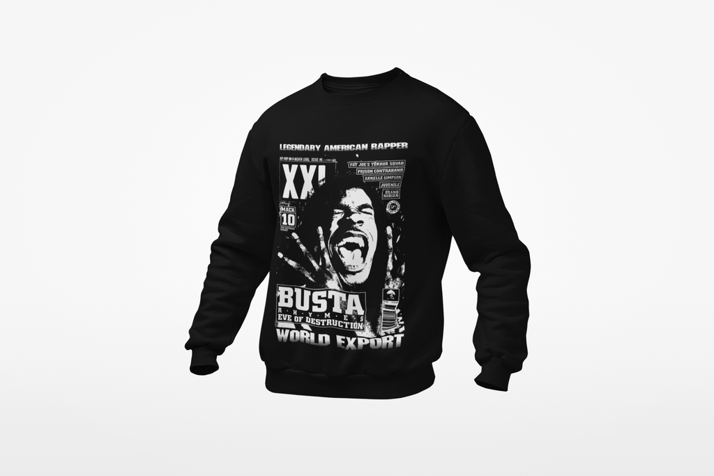 Busta  Rhymes - Sweatshirt - Black/Yellow/Red/Grey - #PHC - One Stop Hip Hop UK