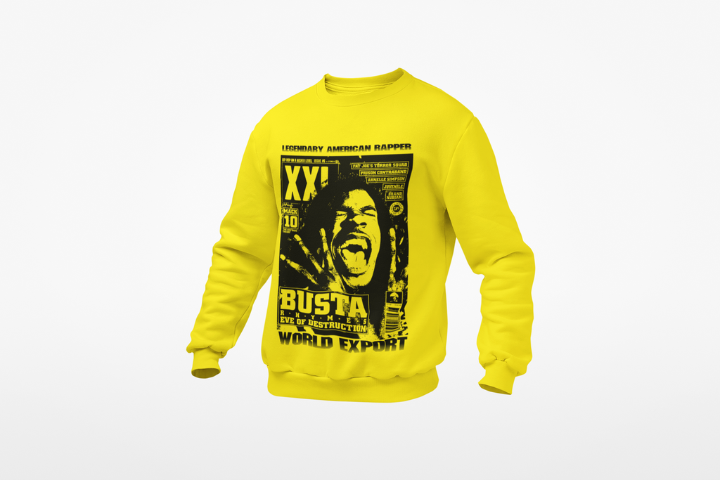 Busta  Rhymes - Sweatshirt - Black/Yellow/Red/Grey - #PHC - One Stop Hip Hop UK