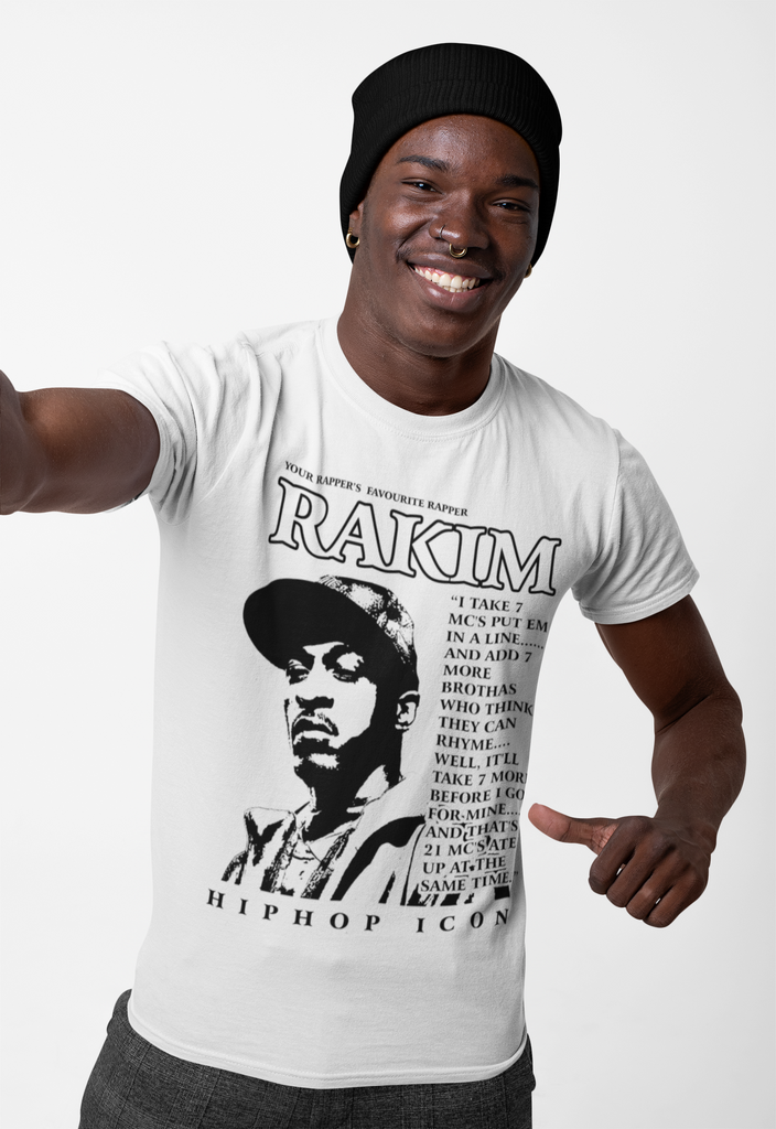 Rakim Old School Hip Hop T Shirt Rapper Streetwear 5 Colors FREE S One Stop Hip Hop UK