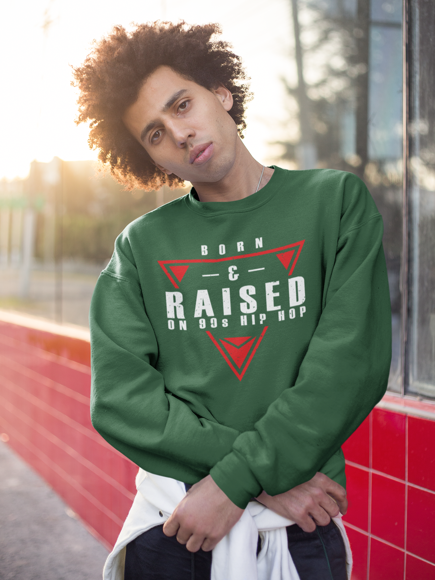 Born & Raised on 90's Hip Hop Sweatshirt - 5 Colors Available #HipHop50th