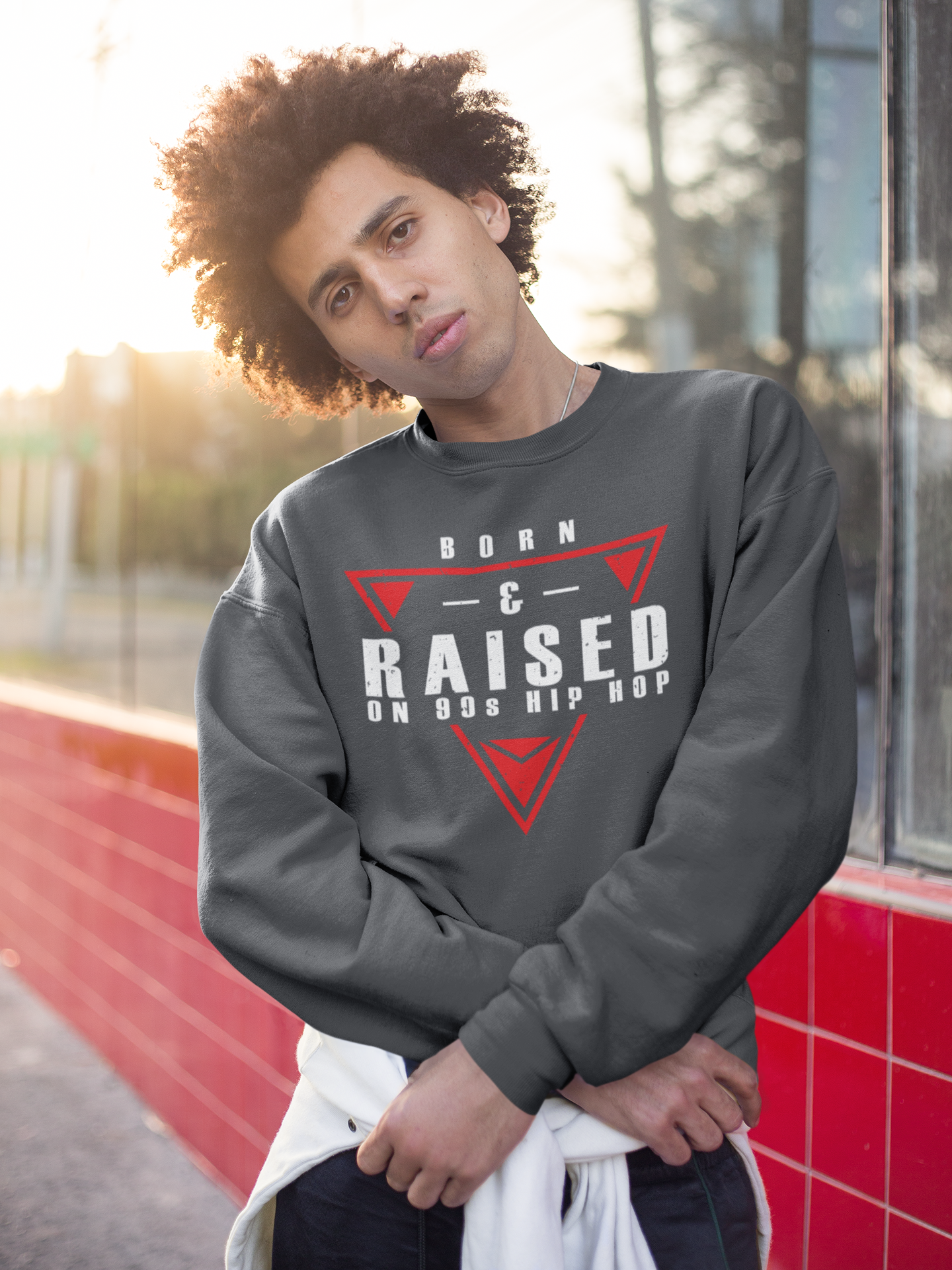 Born & Raised on 90's Hip Hop Sweatshirt - 5 Colors Available #HipHop50th
