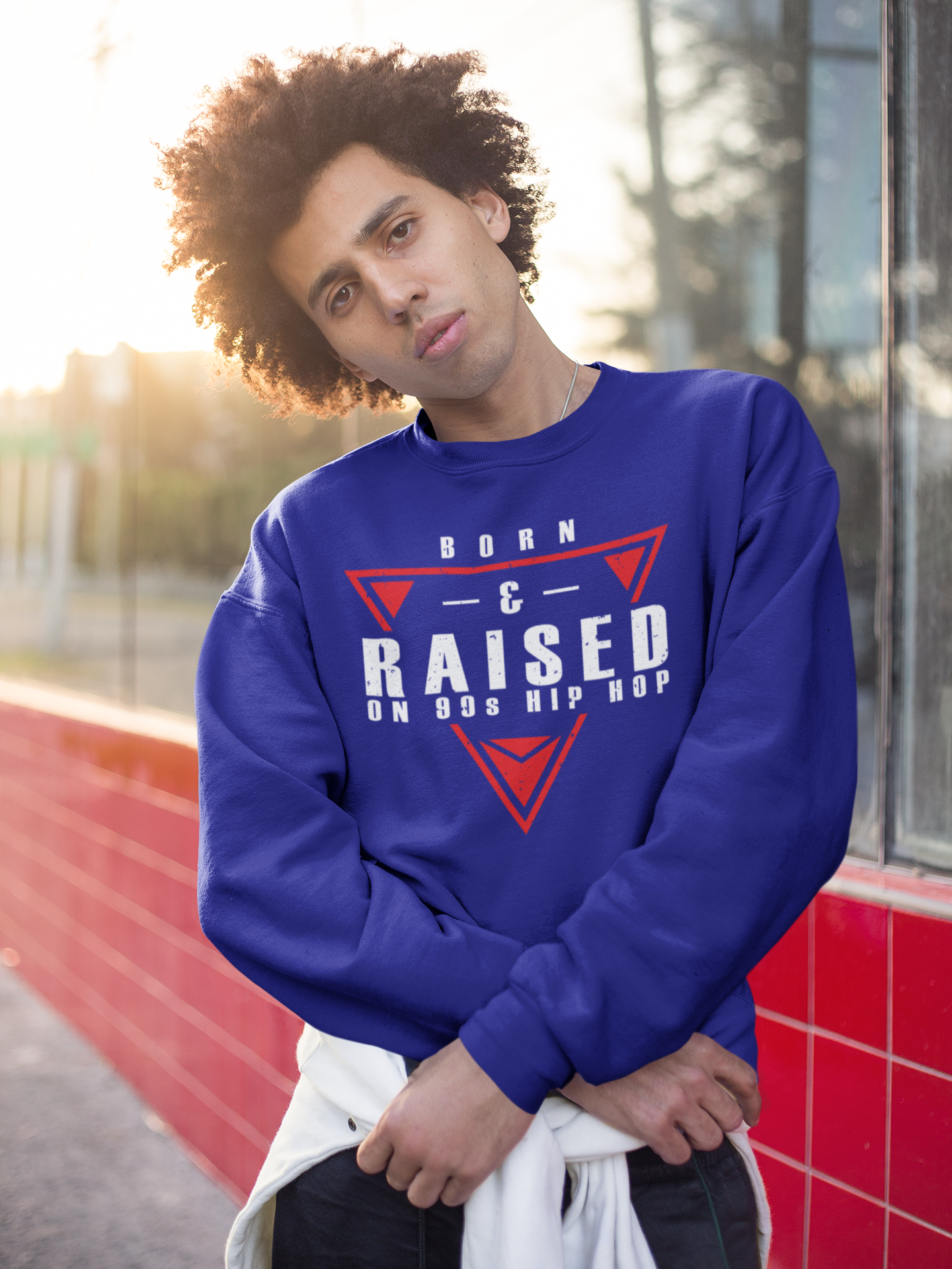 Born & Raised on 90's Hip Hop Sweatshirt - 5 Colors Available #HipHop50th