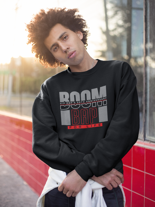 Boom Bap Hip Hop Sweatshirt - 5 Colors Available #HipHop50th
