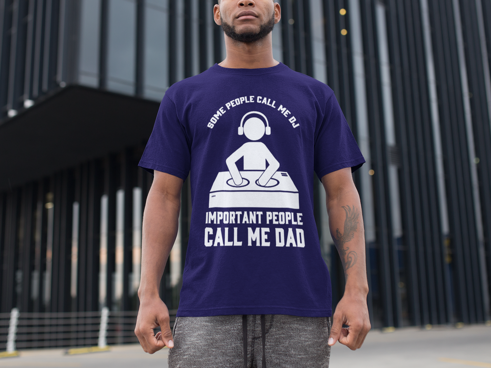 DJ Dad T-Shirt - Short Sleeve Shirt 5 Colors - Urban Streetwear - Online Shop - One Stop Hip Hop UK
