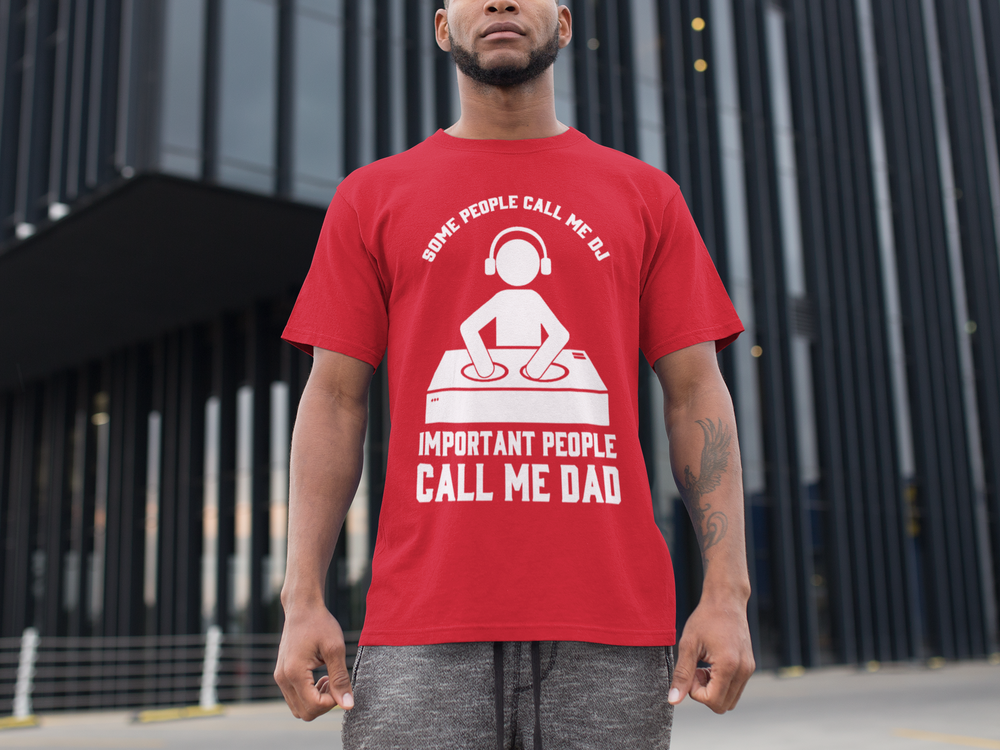 DJ Dad T-Shirt - Short Sleeve Shirt 5 Colors - Urban Streetwear - Online Shop - One Stop Hip Hop UK
