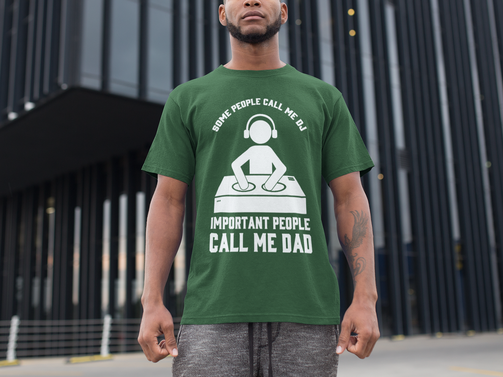 DJ Dad T-Shirt - Short Sleeve Shirt 5 Colors - Urban Streetwear - Online Shop - One Stop Hip Hop UK