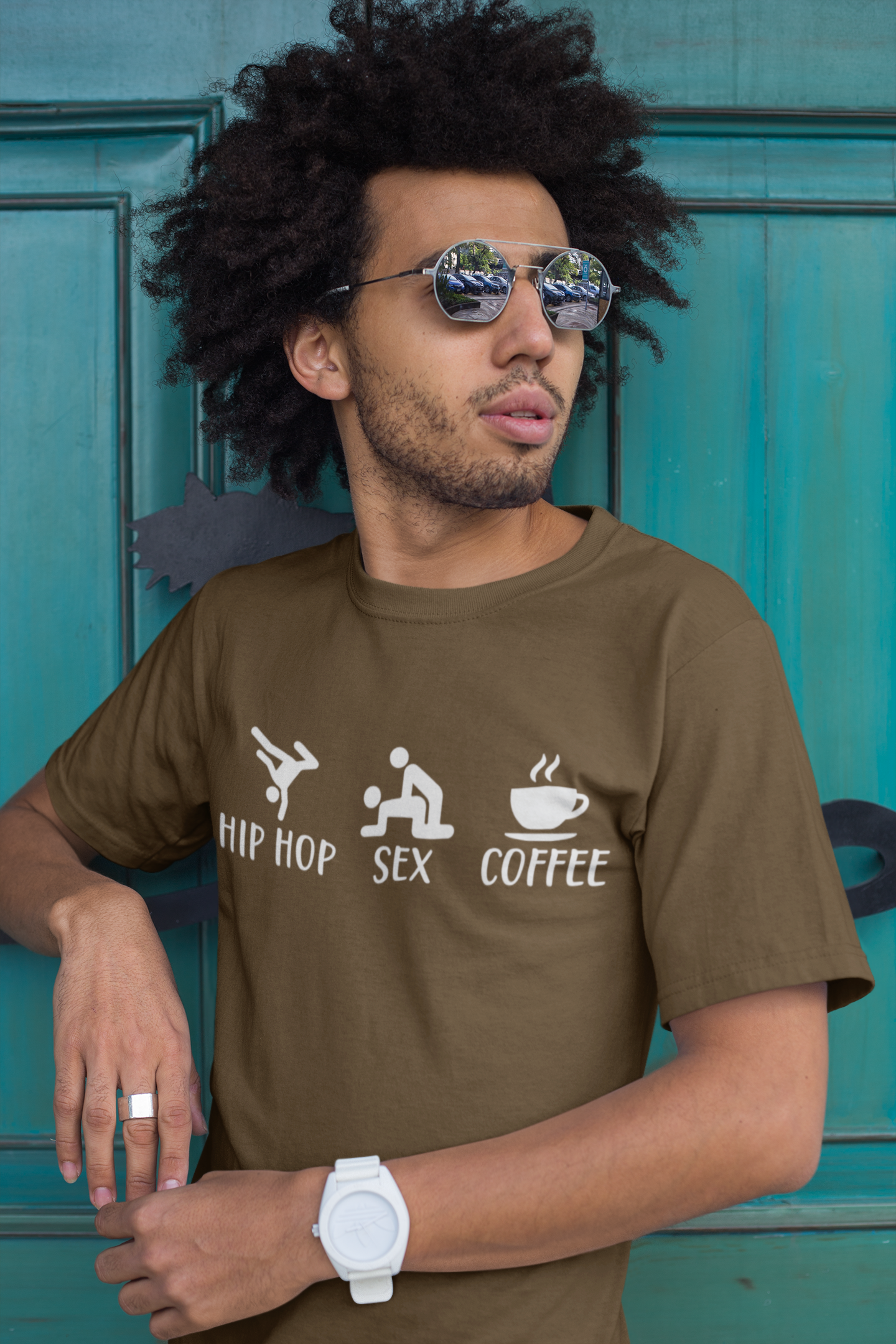 Hip Hop, Sex Coffee - Funny T-Shirt 5 Colors