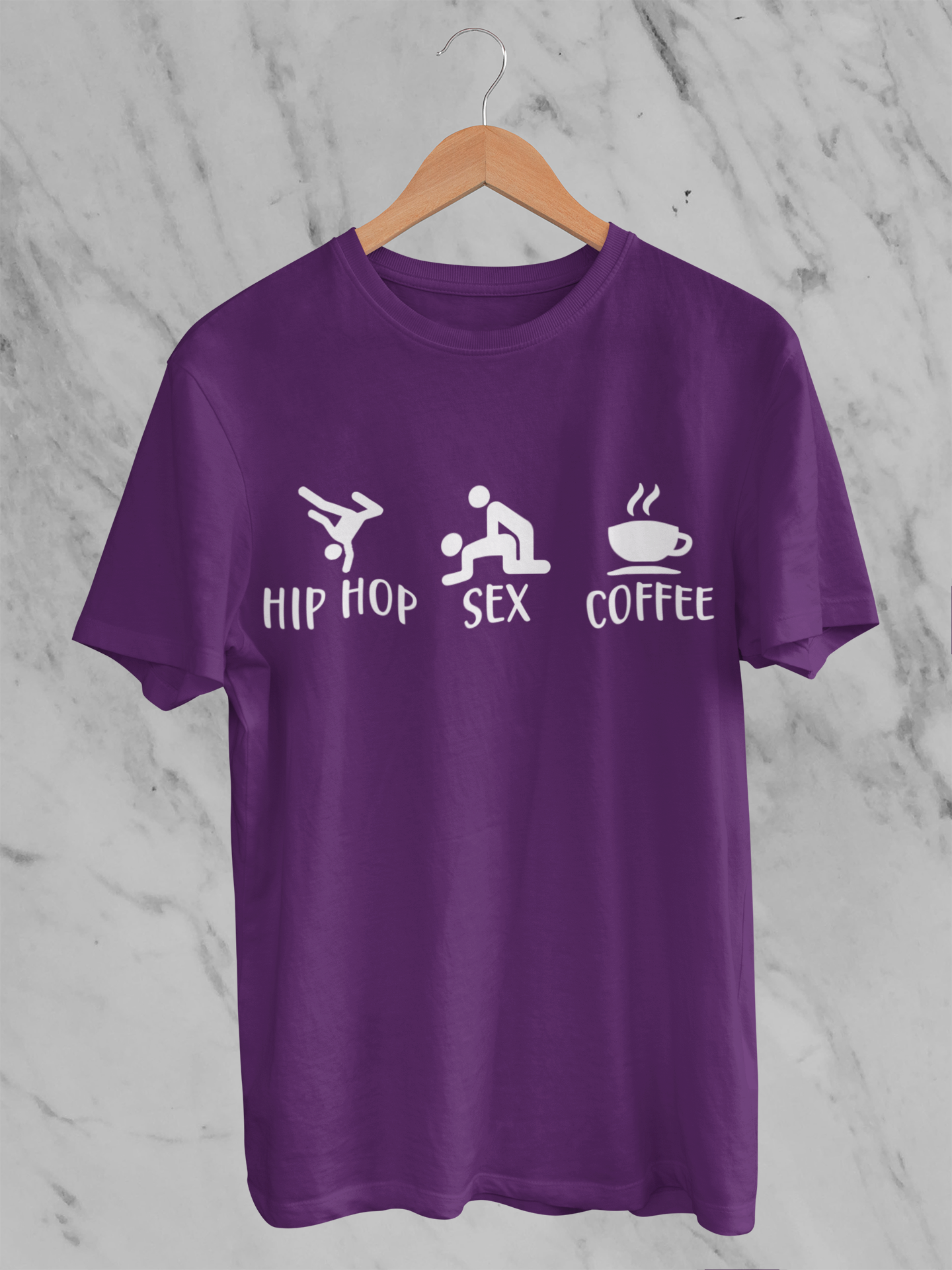 Hip Hop, Sex Coffee - Funny T-Shirt 5 Colors