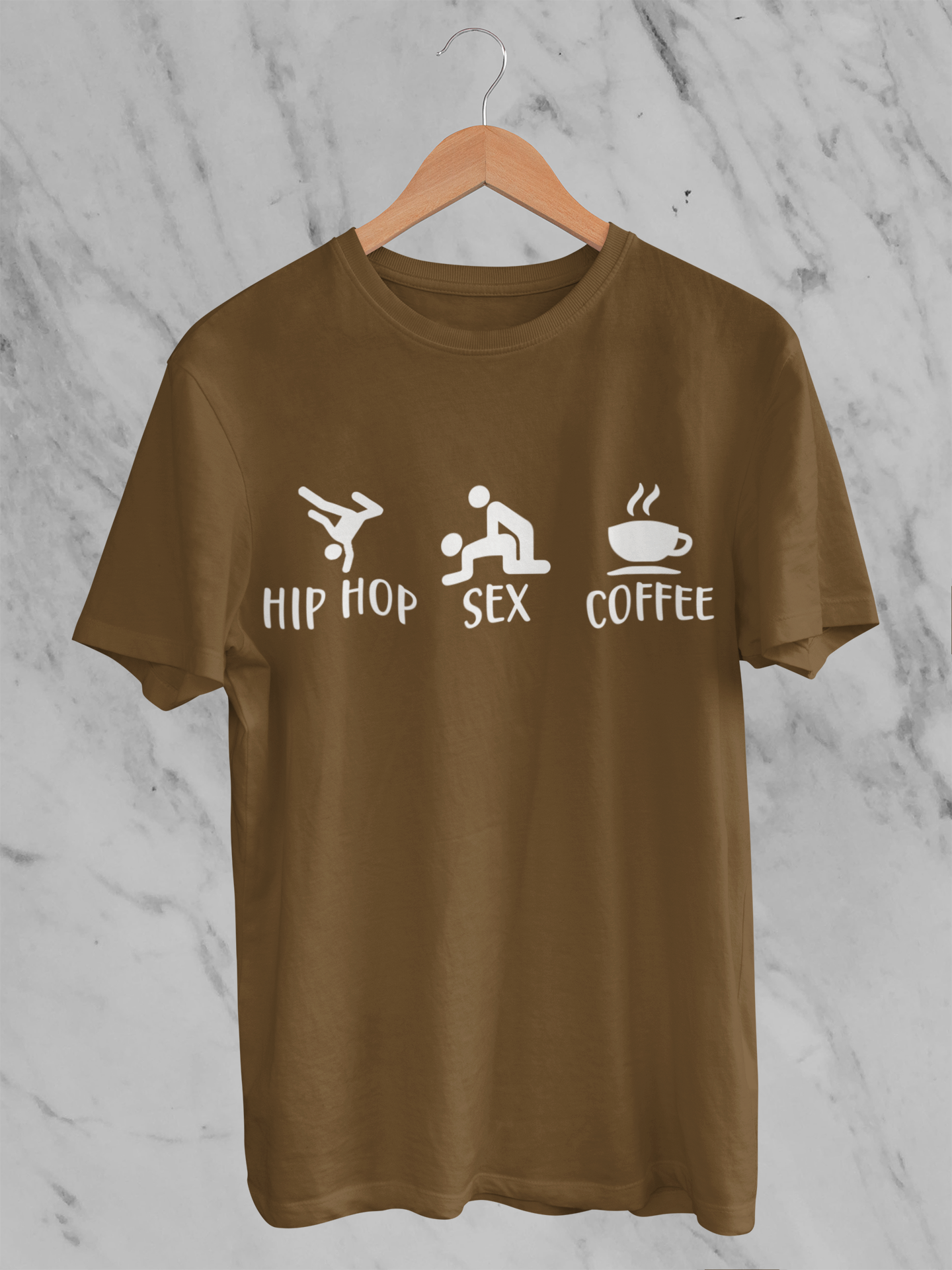 Hip Hop, Sex Coffee - Funny T-Shirt 5 Colors