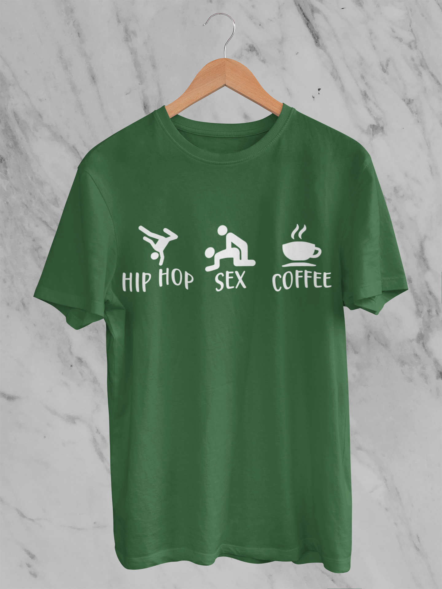 Hip Hop, Sex Coffee - Funny T-Shirt 5 Colors