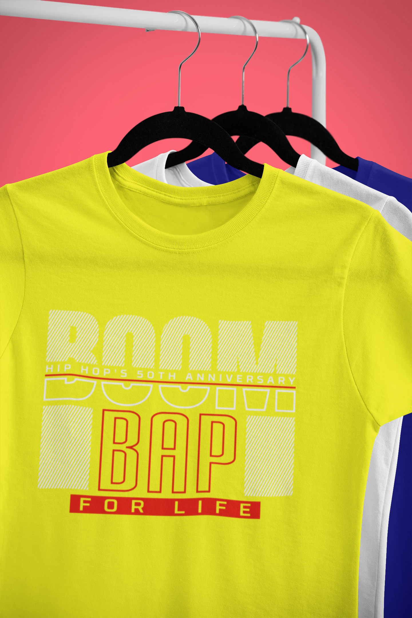 BOOM BAP FOR LIFE -  Hip Hop T-Shirt - 5 Colors  - #HipHop50th