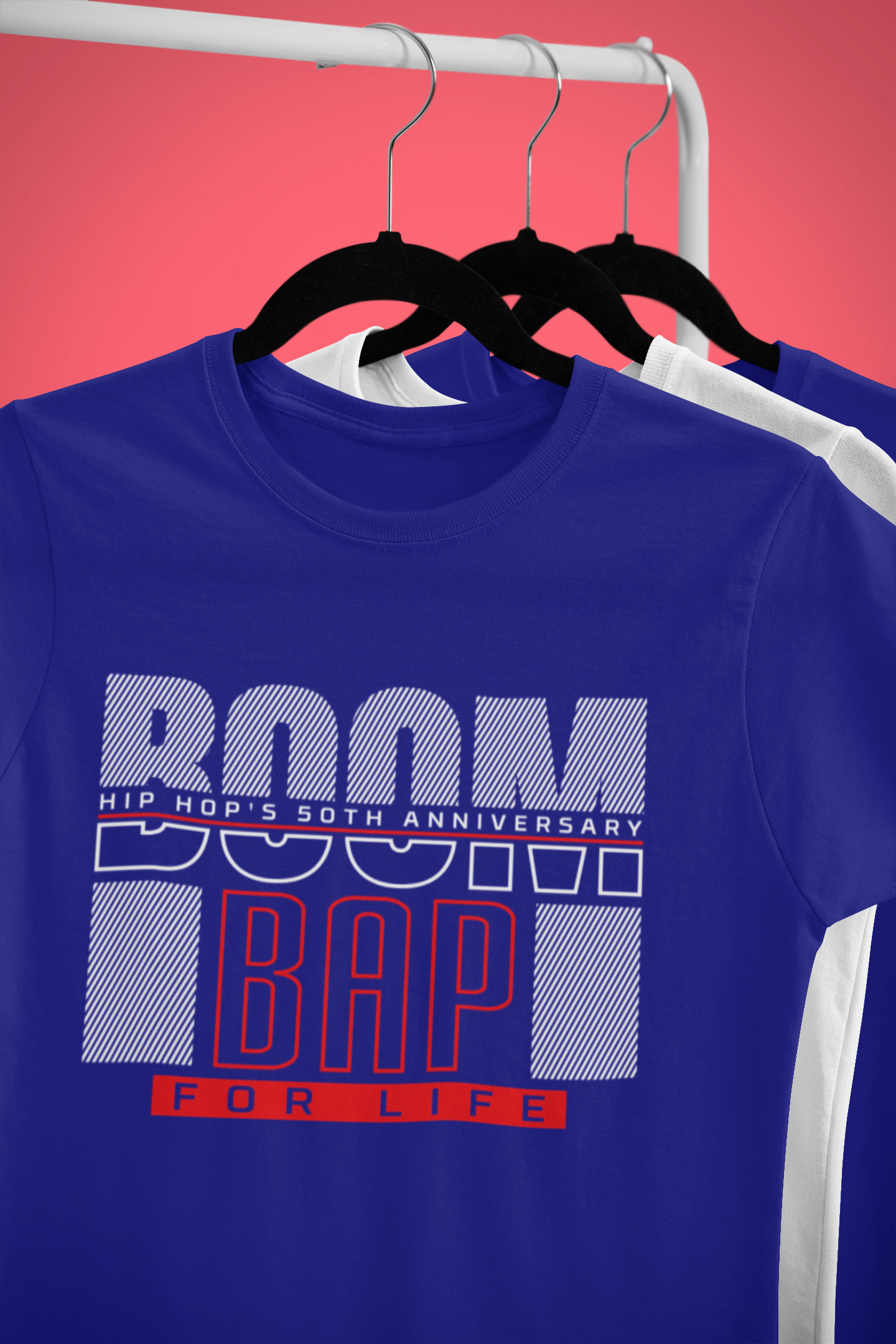 BOOM BAP FOR LIFE -  Hip Hop T-Shirt - 5 Colors  - #HipHop50th