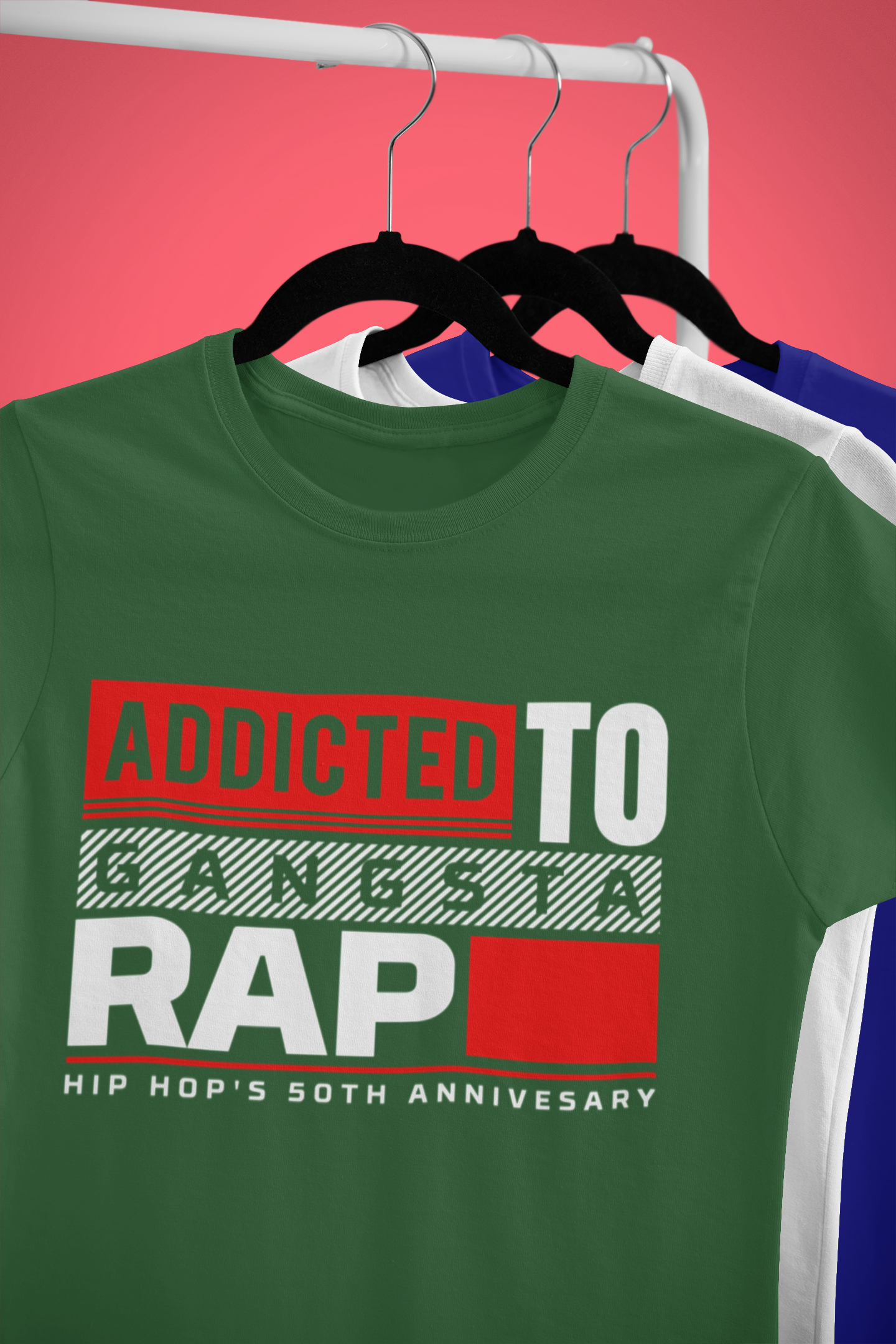 Addicted to Gangsta Rap - T-Shirt - 5 Colors - #HipHop50th